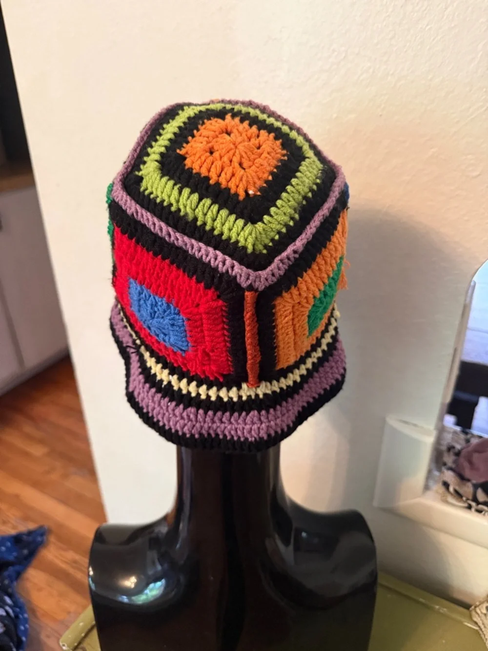 Granny Square Crochet Bucket Hat